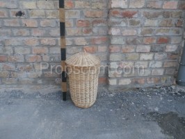Wicker container with lid