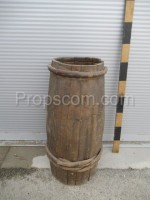 Barrel with wooden hoops