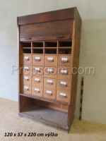 File cabinet with shutter