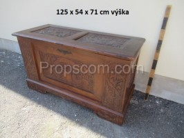 Wooden chest decorated