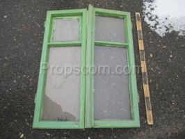wooden shutters double-leaf green
