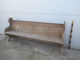 Carved wooden bench