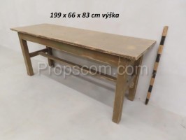 Narrow wooden table