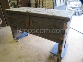 Forged wooden chest