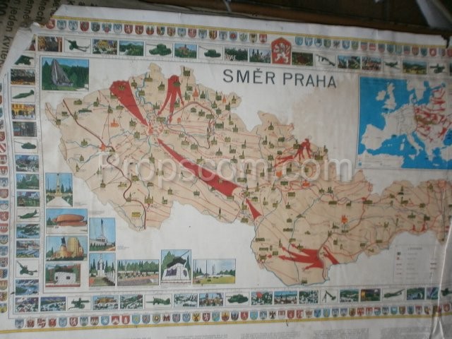 School poster - map of Czechoslovakia