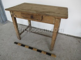 Wooden table with drawer