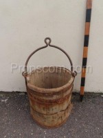 Bucket with forged hoops