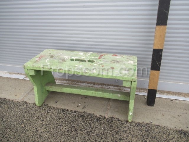 Wooden green chair