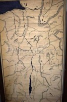 Map in a wooden stand