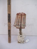 Table lamp wood fabric rustic pattern