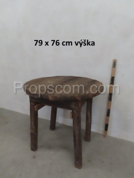 Round wooden table