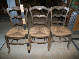 Židle dřevěné vyplétané