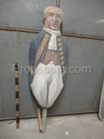 The figure of a naval officer - a theatrical backdrop