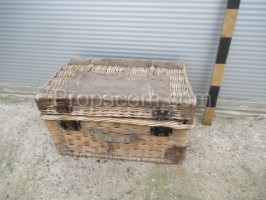 Wicker basket with lid