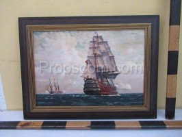 An image of historic sailboats