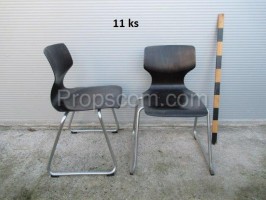 Chairs wood metal black