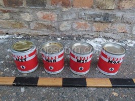 Cans of oil