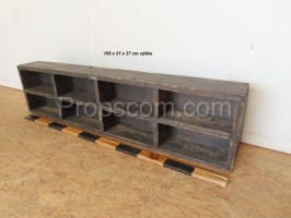 Wooden shelves