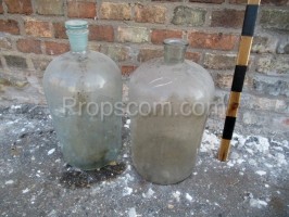 Large frosted bottles