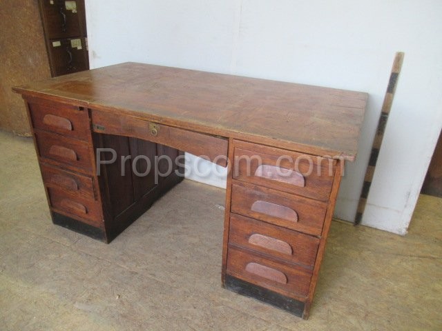 Dark wooden desk