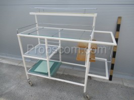 Glazed table for medical supplies