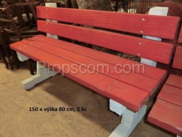 Benches wood concrete