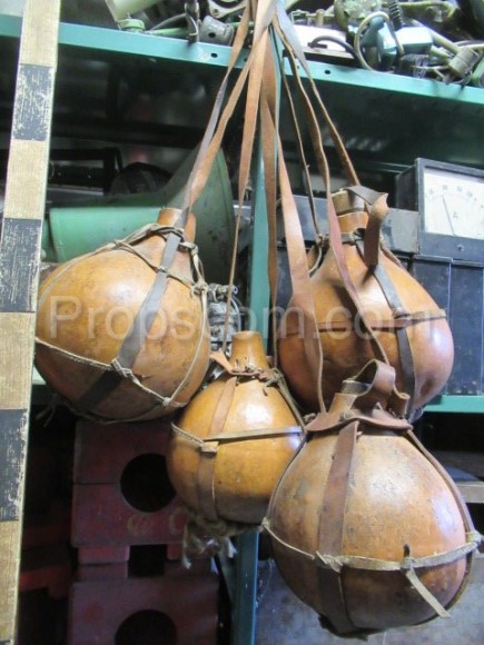 medieval wooden flasks