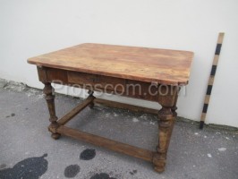 Solid wooden table with drawer