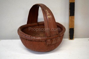 Lacquered wicker basket