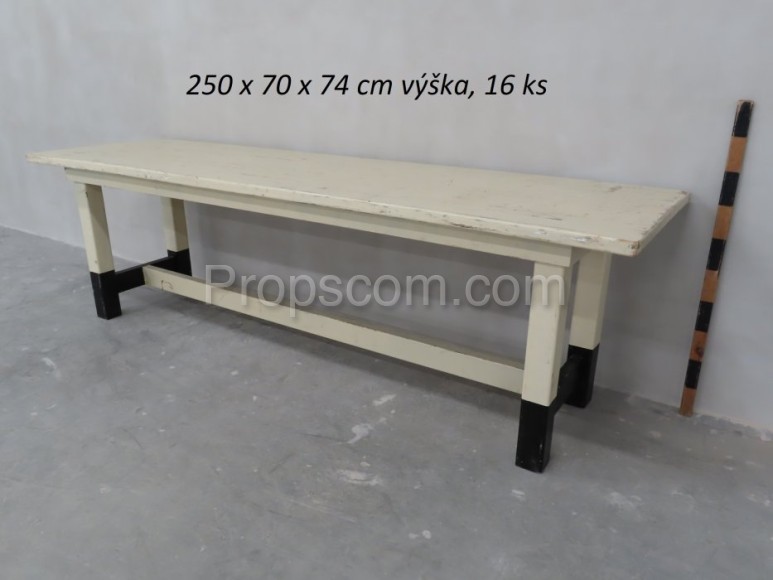 Wooden white-black tables