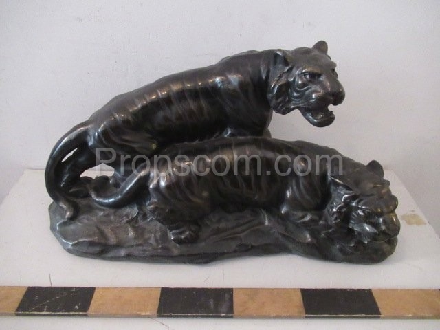 Statuette der Tiger Keramik