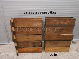 Narrow wooden box