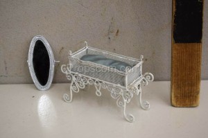 Cot with a mirror for dolls