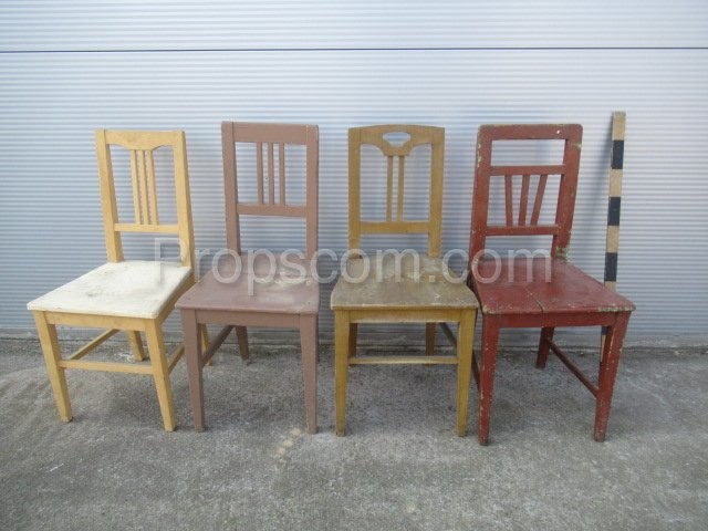 Wooden different chairs