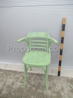 Wooden green chair