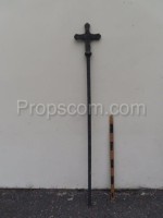 Cross on a long stick