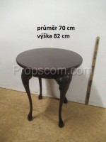 Wooden round black table