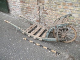 Wooden wheelbarrow