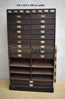 File cabinet with blinds
