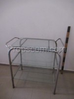 Chrome glass table