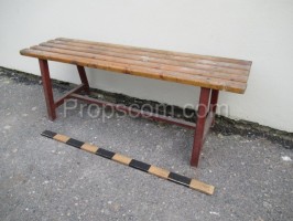 Wood metal bench
