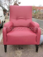 Armchairs - red leatherette