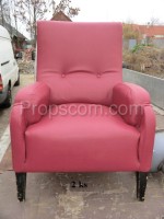 Armchairs - red leatherette