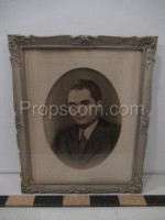 Photo of a young man glazed in a frame