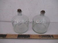 Bottles with ground glass empty