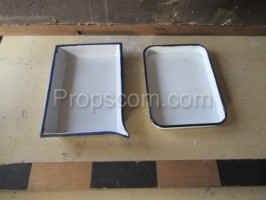 Enameled storage trays