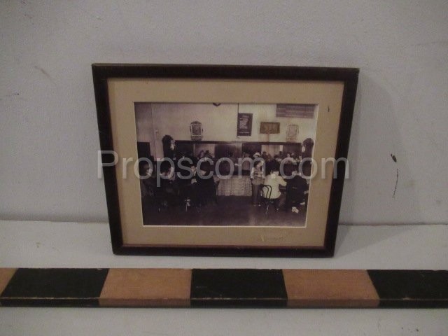 Photo of a pub interior glazed in a frame