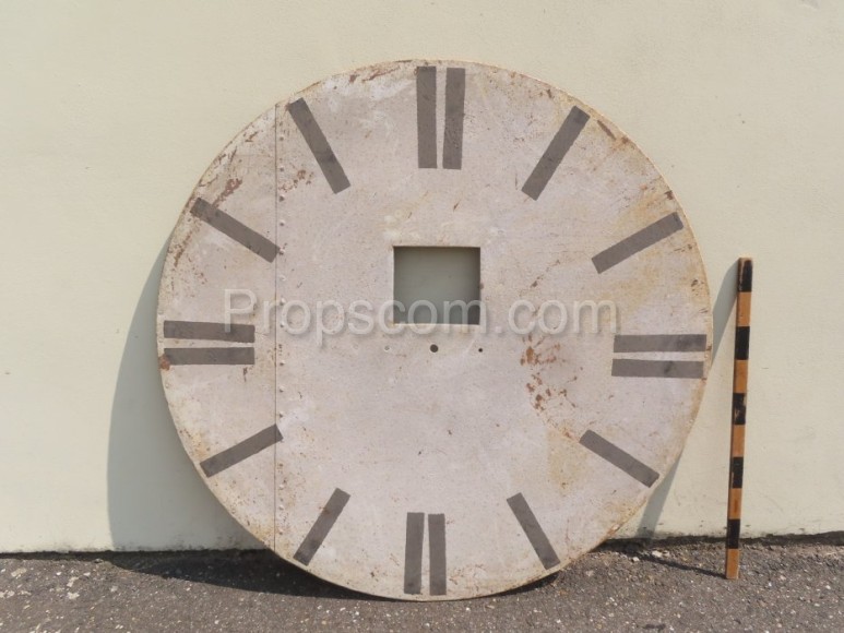 Tower clock face white