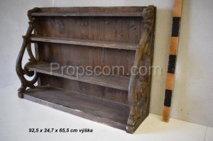 Wooden shelves