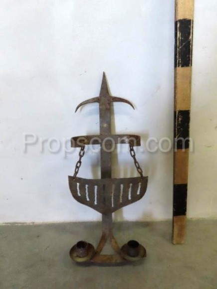 Wrought iron candlestick